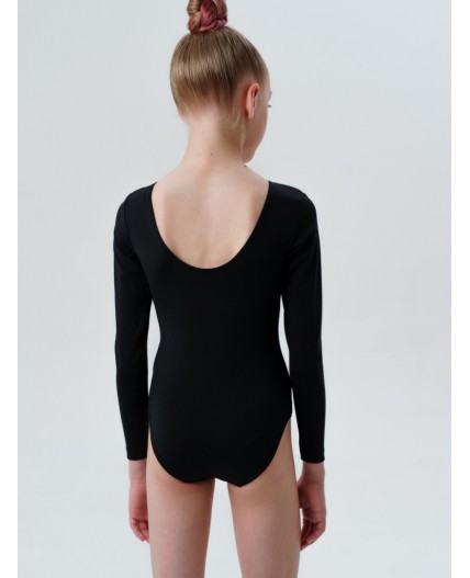 Боди трикотажное для девочек черный