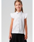 Блузка текстильная для девочек белый