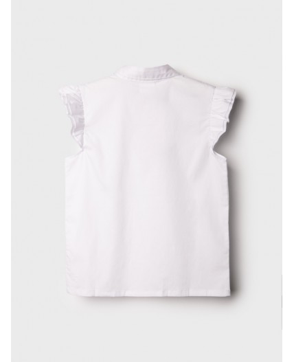 Блузка текстильная для девочек белый