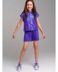 Шорты трикотажные для девочек фиолетовый