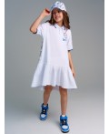 Платье трикотажное для девочек белый