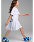 Платье трикотажное для девочек белый