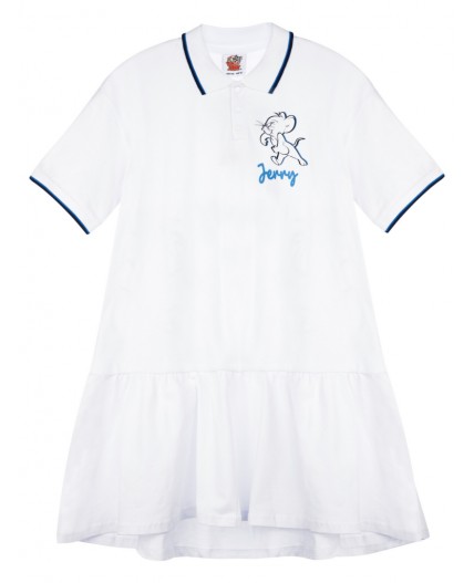 Платье трикотажное для девочек белый