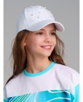 Кепка текстильная для девочек белый