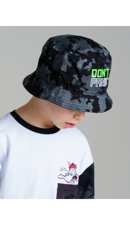 Панама текстильная для мальчиков черный