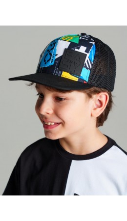 Кепка текстильная для мальчиков черный,разноцветный