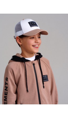 Кепка текстильная для мальчиков светло-серый,белый,бежевый
