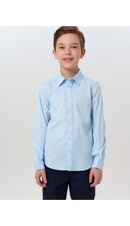 Сорочка текстильная для мальчиков (comfort fit) голубой