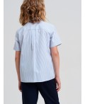 Сорочка текстильная для мальчиков (comfort fit) серый,черный,белый