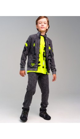 Брюки трикотажные для мальчиков серый