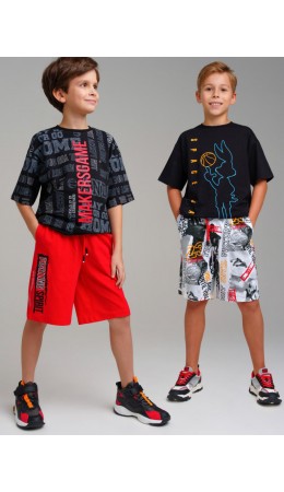 Шорты трикотажные для мальчиков, 2 шт в комплекте разноцветный