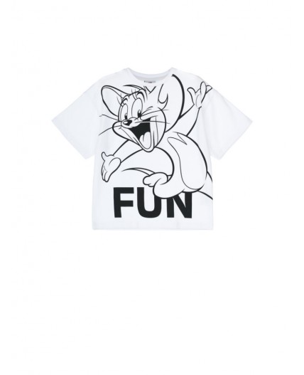 Фуфайка трикотажная для девочек (футболка) белый