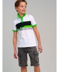 Шорты текстильные джинсовые для мальчиков светло-серый