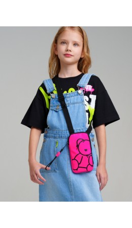 Сумка с чехлом для наушников розовый