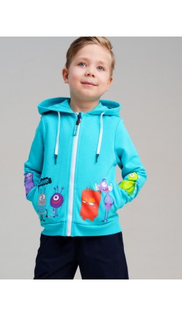 Толстовка трикотажная для мальчиков голубой