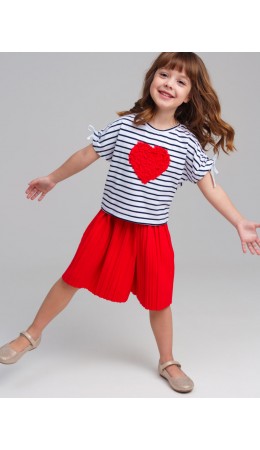 Джемпер трикотажный для девочек (футболка) белый,черный