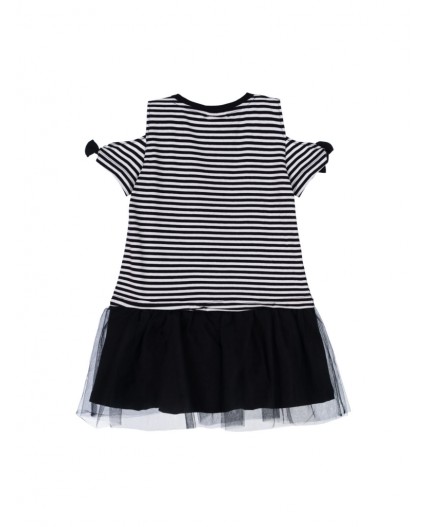 Платье трикотажное для девочек черный