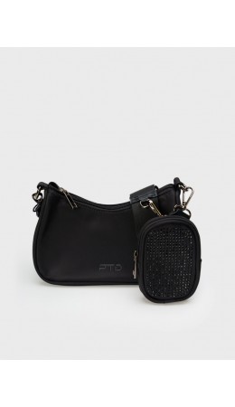 Сумка с чехлом для наушников черный