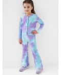 Брюки трикотажные для девочек разноцветный