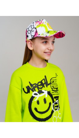 Кепка текстильная для девочек разноцветный