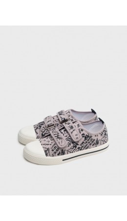 Полуботинки для мальчиков серый,черный