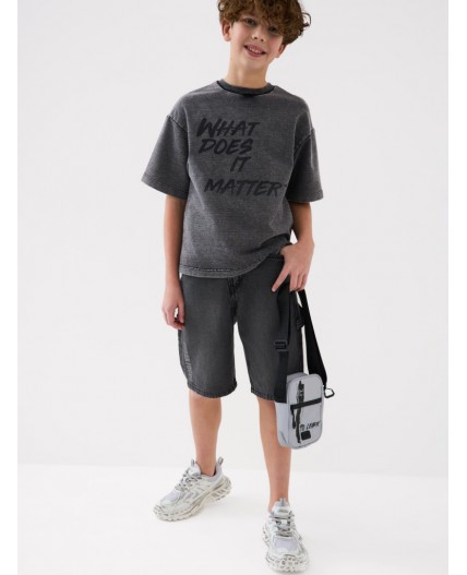 Сумка для мальчиков серый,черный