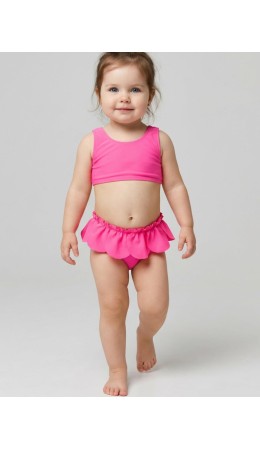 Купальный костюм детский трикотажный для девочек pink