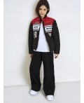 Куртка текстильная с полиуретановым покрытием для девочек black, white, red