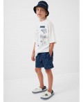 Шорты текстильные плавательные для мальчиков, средней длины dark blue, white