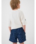 Шорты текстильные плавательные для мальчиков, средней длины dark blue, white