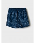 Шорты текстильные плавательные для мальчиков, средней длины dark blue, white