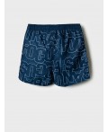 Шорты текстильные плавательные для мальчиков, средней длины dark blue, white