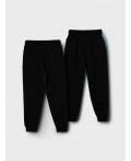Брюки трикотажные для мальчиков, 2 пары в комплекте black, turquoise, grey