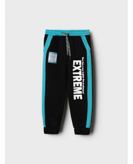 Брюки трикотажные для мальчиков black, turquoise