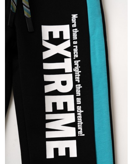 Брюки трикотажные для мальчиков black, turquoise
