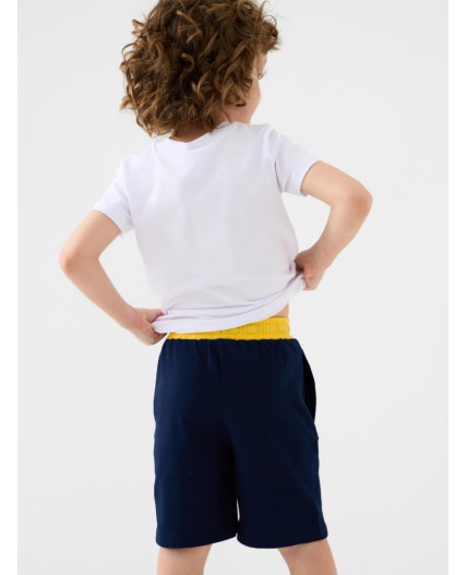 Шорты трикотажные для мальчиков, 2 шт в комплекте dark blue, yellow