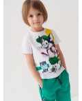 Комплект трикотажный для мальчиков: фуфайка (футболка), брюки white, green