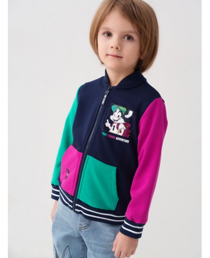Толстовка трикотажная для мальчиков dark blue, green, crimson