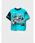 Фуфайка трикотажная для мальчиков (футболка) black, turquoise