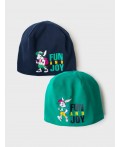 Шапка трикотажная для мальчиков, 2 шт в комплекте dark blue, green