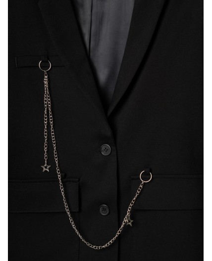 Жакет текстильный для девочек черный