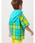 Рубашка текстильная с капюшоном из трикотажа для мальчиков multicolor