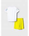 Комплект трикотажный для мальчиков: фуфайка (футболка), шорты white, light green