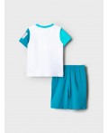 Комплект трикотажный для мальчиков: фуфайка (футболка), шорты white, turquoise