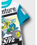 Комплект трикотажный для мальчиков: фуфайка (футболка), шорты white, turquoise