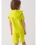 Комплект трикотажный для мальчиков: фуфайка (футболка), шорты white, light green
