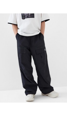 Брюки текстильные с полиуретановым покрытием для мальчиков black