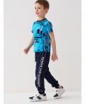 Брюки трикотажные для мальчиков dark blue