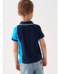 Джемпер трикотажный с воротником поло для мальчиков dark blue, bright blue