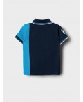 Джемпер трикотажный с воротником поло для мальчиков dark blue, bright blue